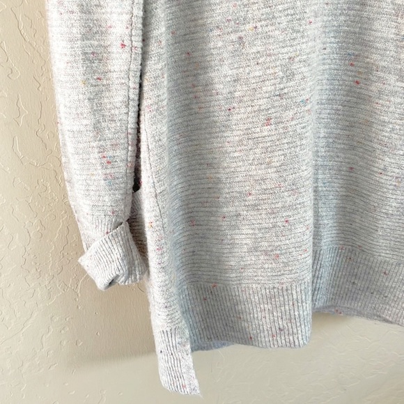 Retrology Soft Knit Gray rainbow Speckle Knit‎ Cozy Sweater Cardigan - Picture 8 of 9